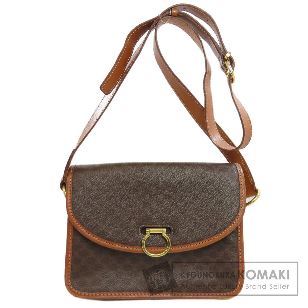 Celine Macadam Leather Brown Shoulder Bag - Picture 1 of 11